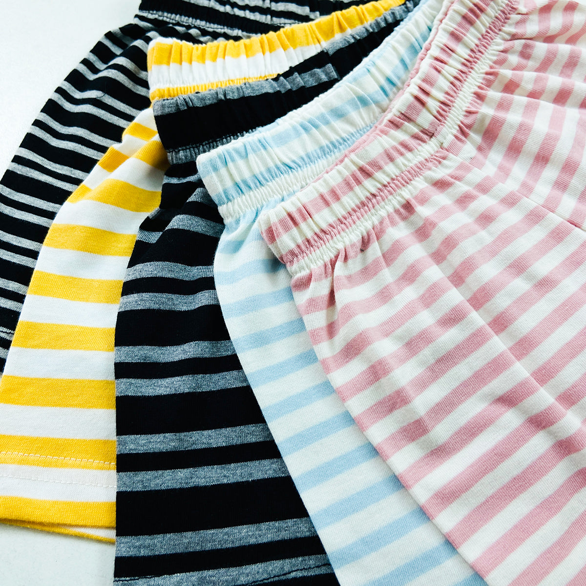 Pack of 5 Kids Cotton Striped Shorts
