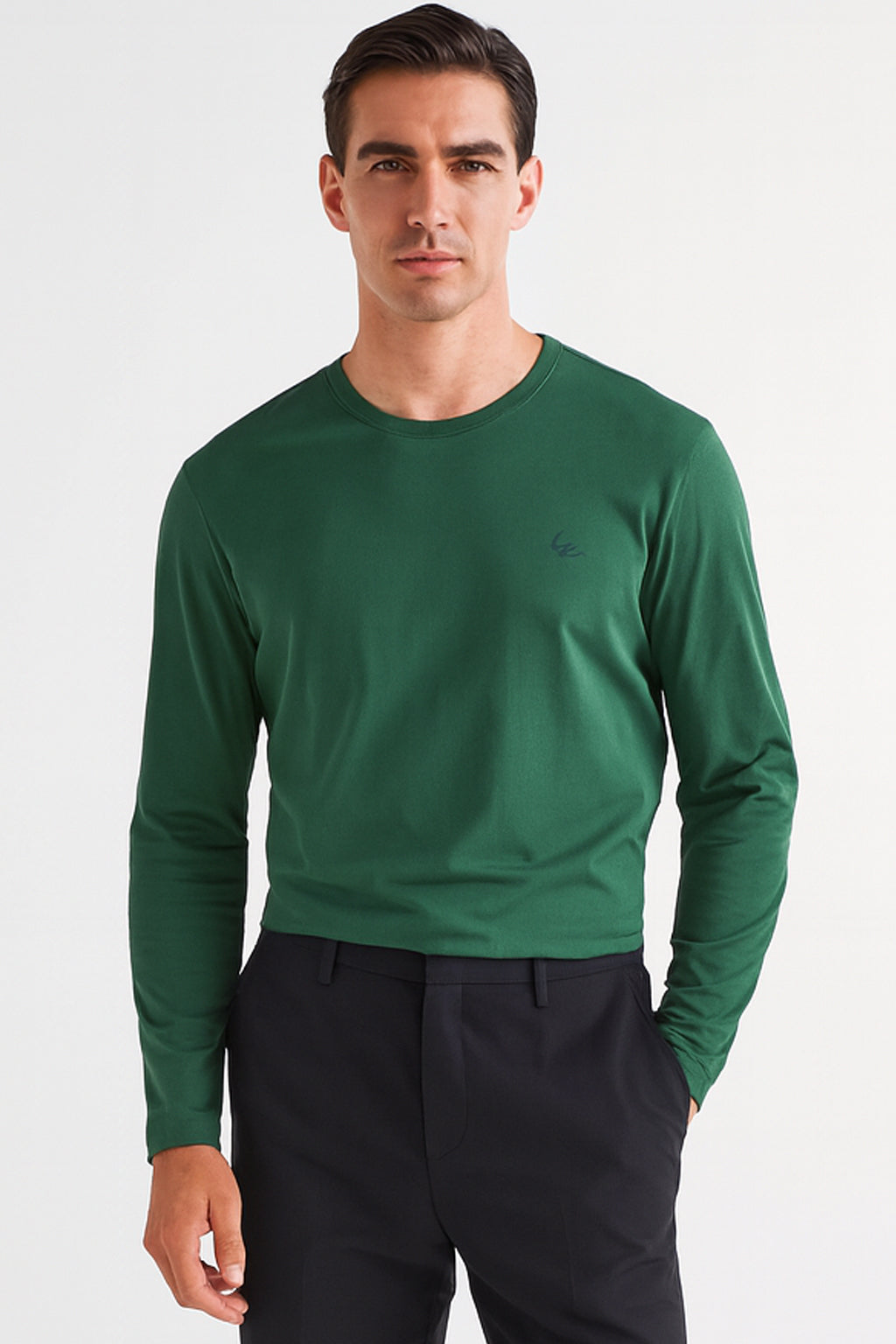 Mens Full Sleeve Crew Neck Jersey Cotton T-Shirt