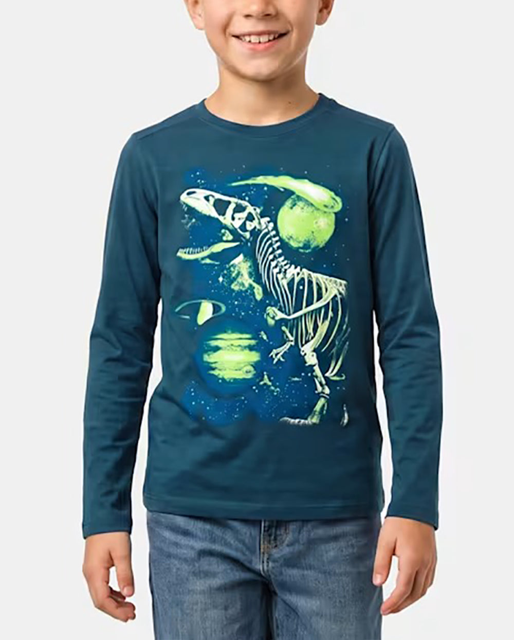 Boys Crew Neck Long-Sleeve Printed T-Shirt | 4–16 Years