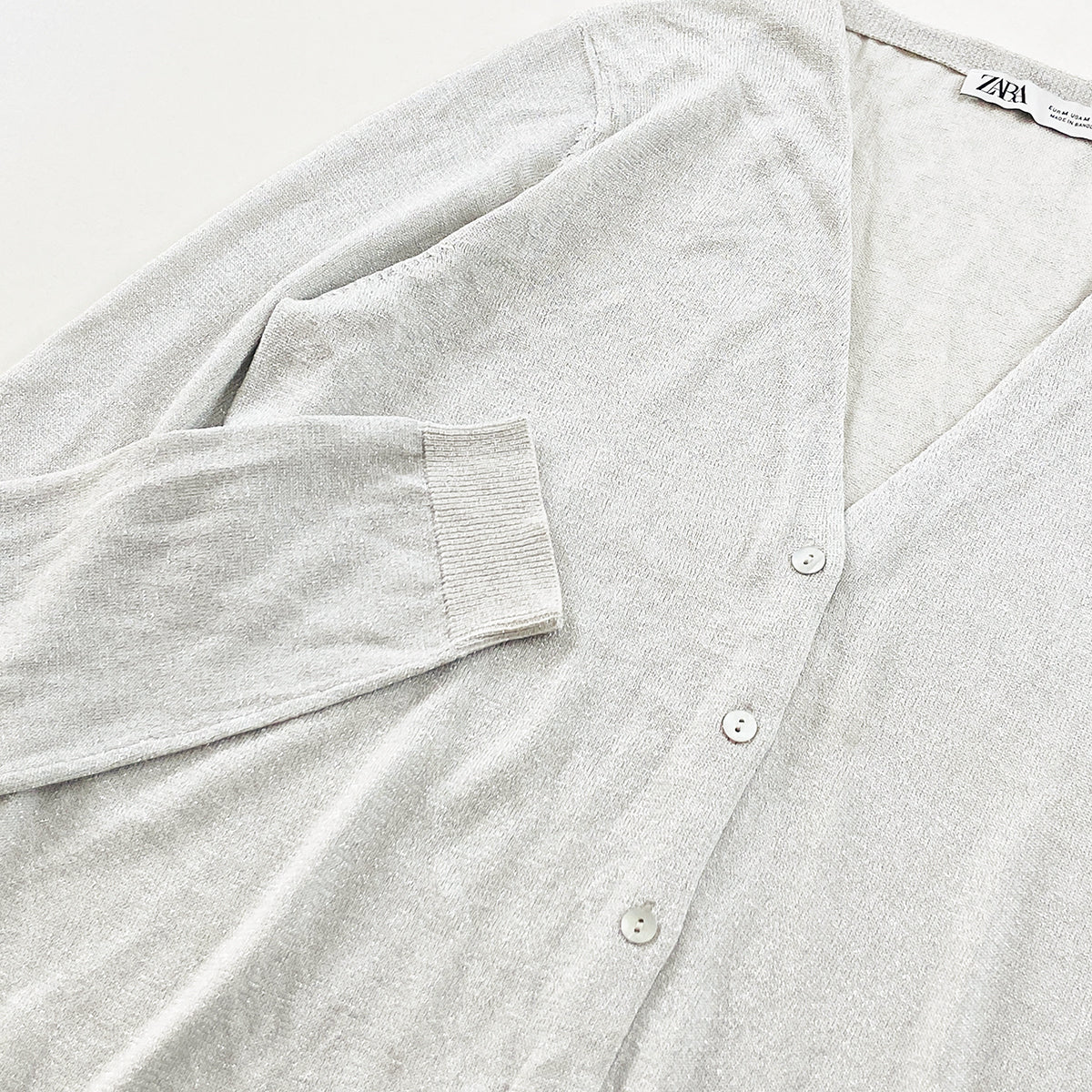 Womens Soft Thread Knit Sparkle Cardigan