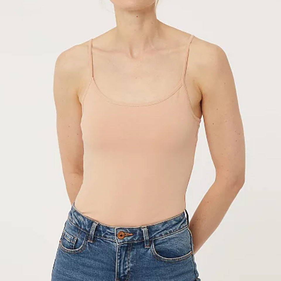 Women's Cotton Scoop Neck Adjustable Spaghetti Strap Cami Tank Tops