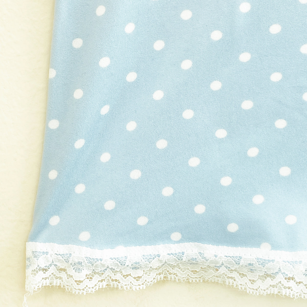 Womens Polka Dot Soft Stretch Lace Trim Sleepwear 3/4 Pajama Set