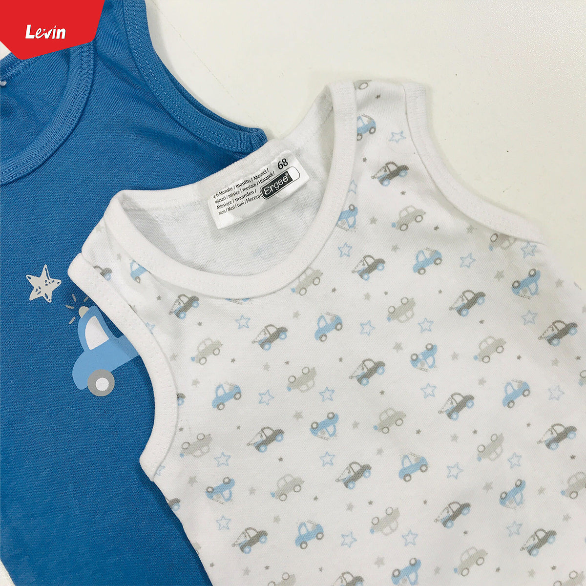 Baby Boys Sleeveless Cotton Romper