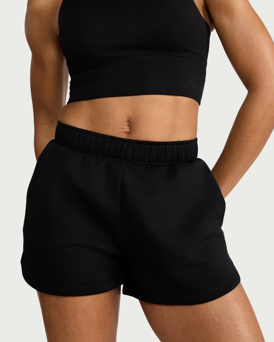 Women's Soft Stretch Curved Hem Sports Shorts