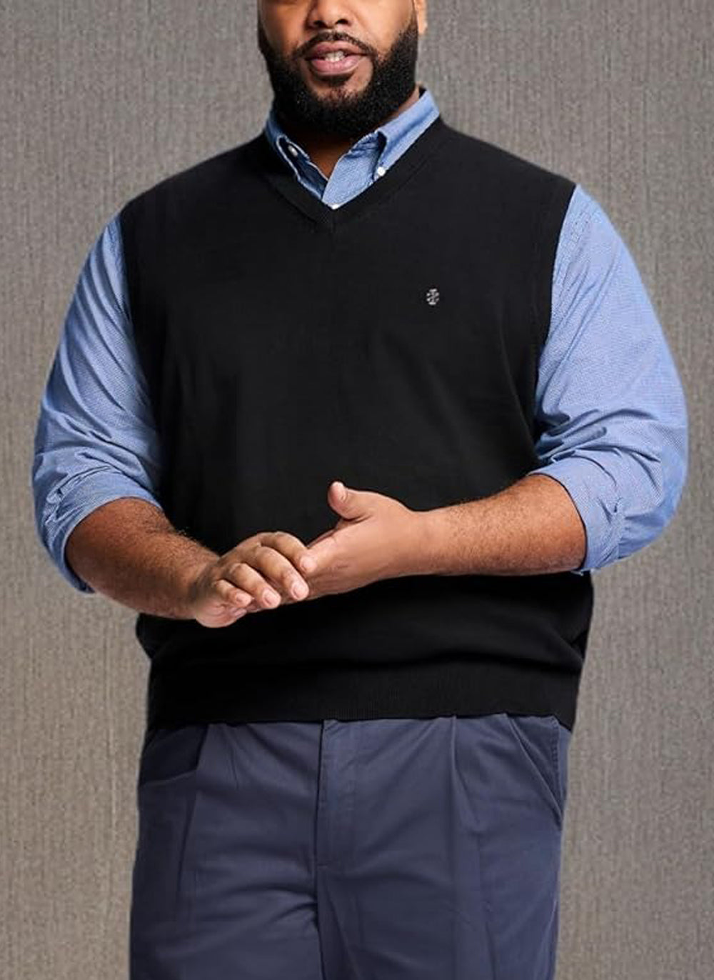 Mens Premium V-Neck Knit Sleeveless Pullover Sweater