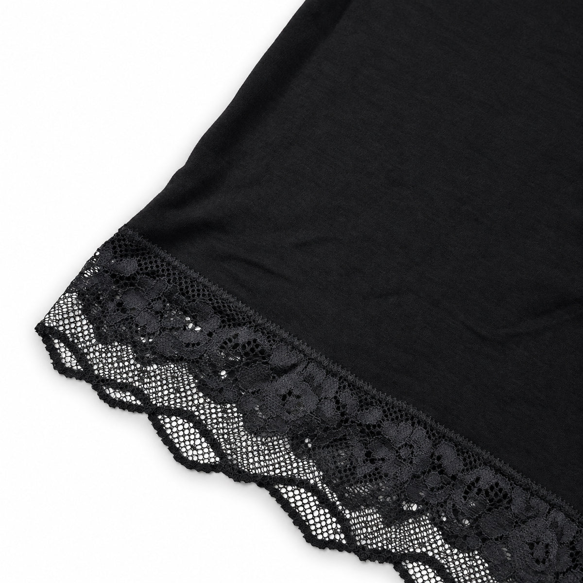 Women’s Lace Hem Short Sleeve Viscose  T-shirt