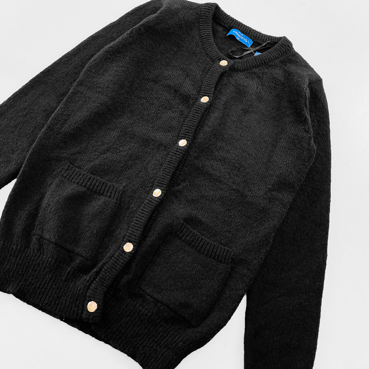 Womens Wool Blend Golden Button Knit Cardigan Sweater