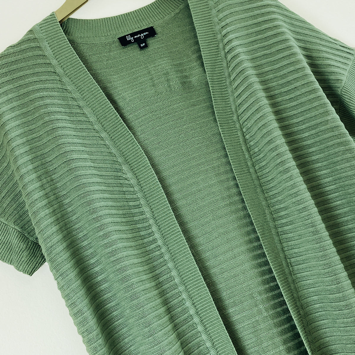 Womens Lightweight Open Front Short Sleeve Knitted Cardigan