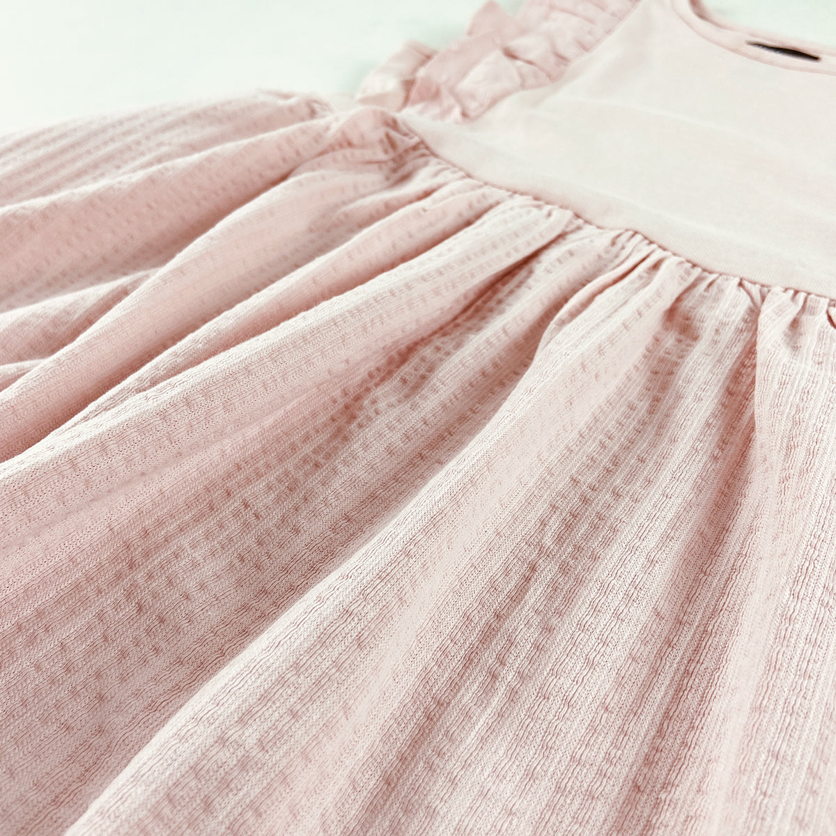 Girls Ruffle Sleeve Cotton Dress