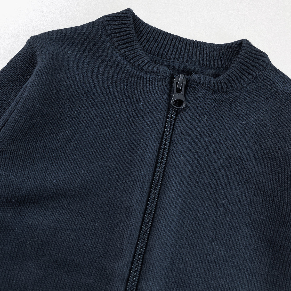 Boys Premium Cotton Knit Zip-Up Full Sleeve Sweater