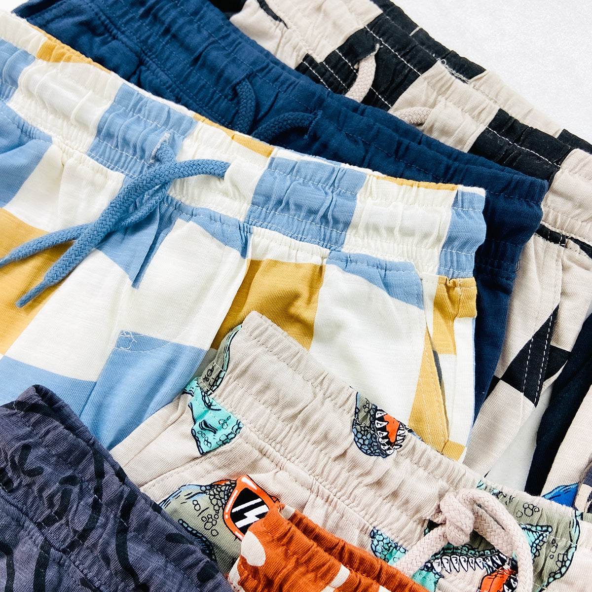 Boys Printed Cotton Summer Soft Breathable Casual Shorts With Pocket