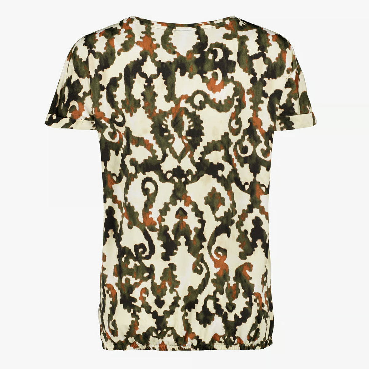 Womens Printed Short Sleeve Round Neck T-Shirt