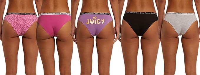 Womens 5 Pack Cotton Brief Underwear Set