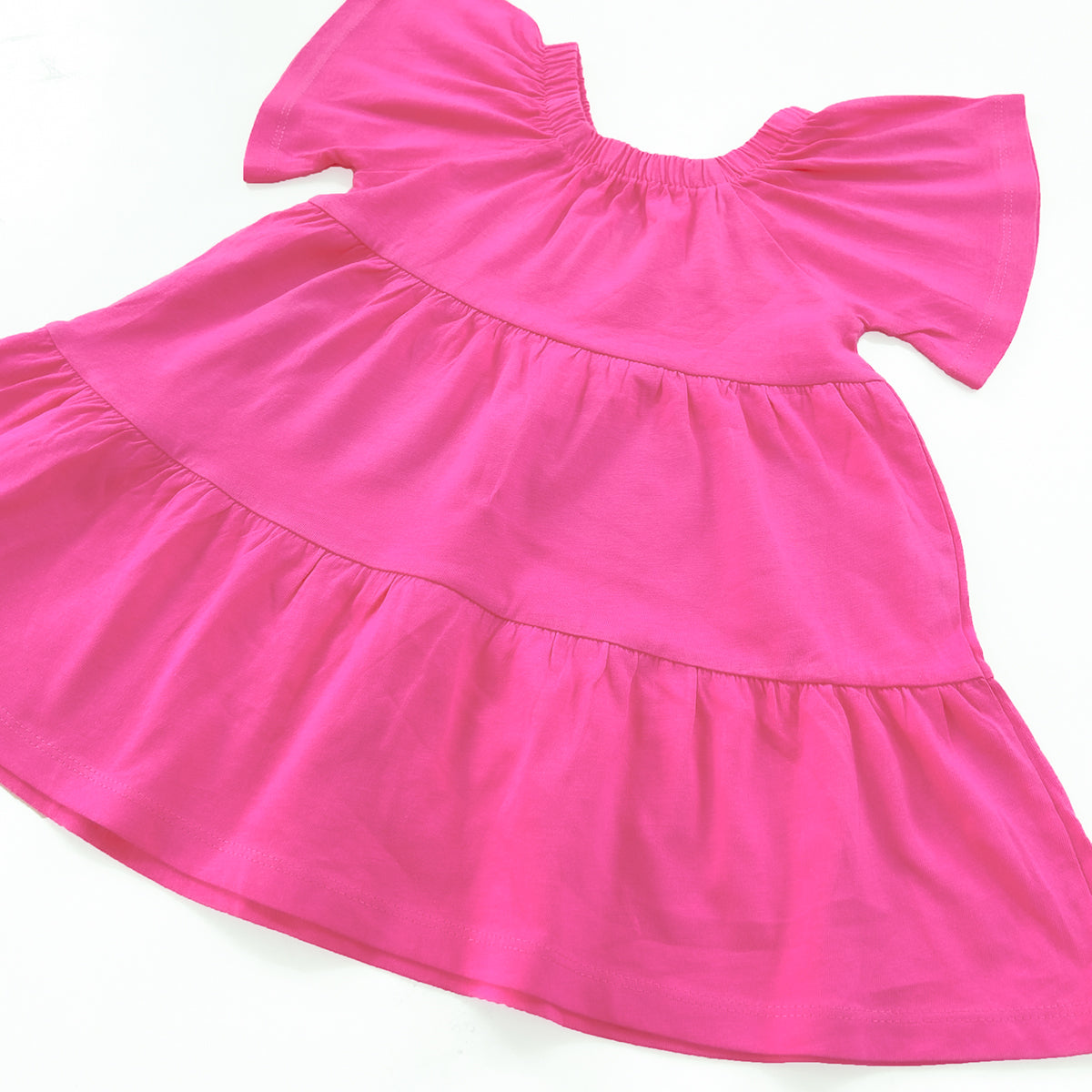 Baby Girls  Soft Cotton Summer Flutter Sleeves Dress