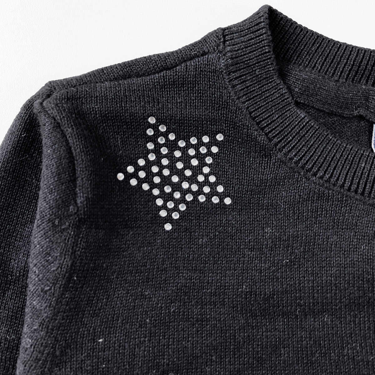 Girls Premium Rhinestone Knit Button Cardigan