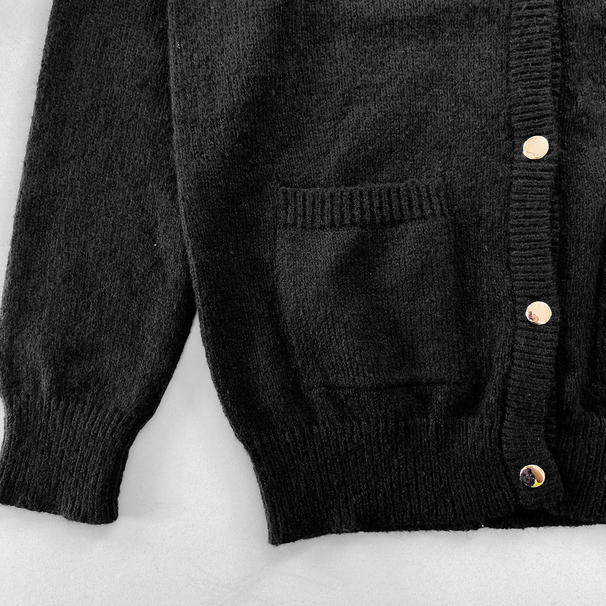 Womens Wool Blend Golden Button Knit Cardigan Sweater