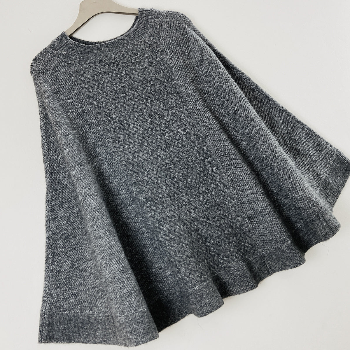 Womens Cozy Knit Poncho Soft Warm Fabric Cape