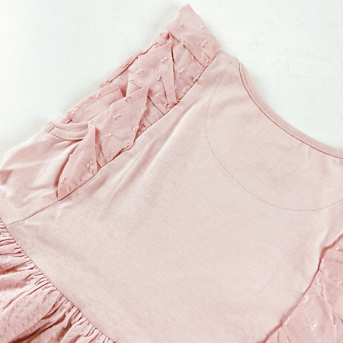 Girls Ruffle Sleeve Cotton Dress