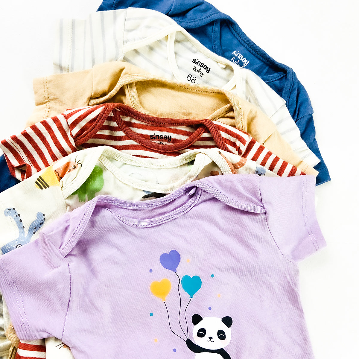 Pack of 5 Baby Short Sleeve Cotton Bodysuits Romper