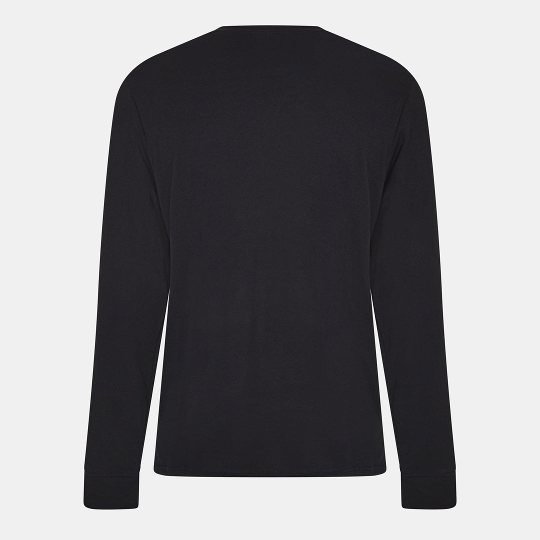 Mens Long Sleeve Cotton Crew Neck T-Shirt