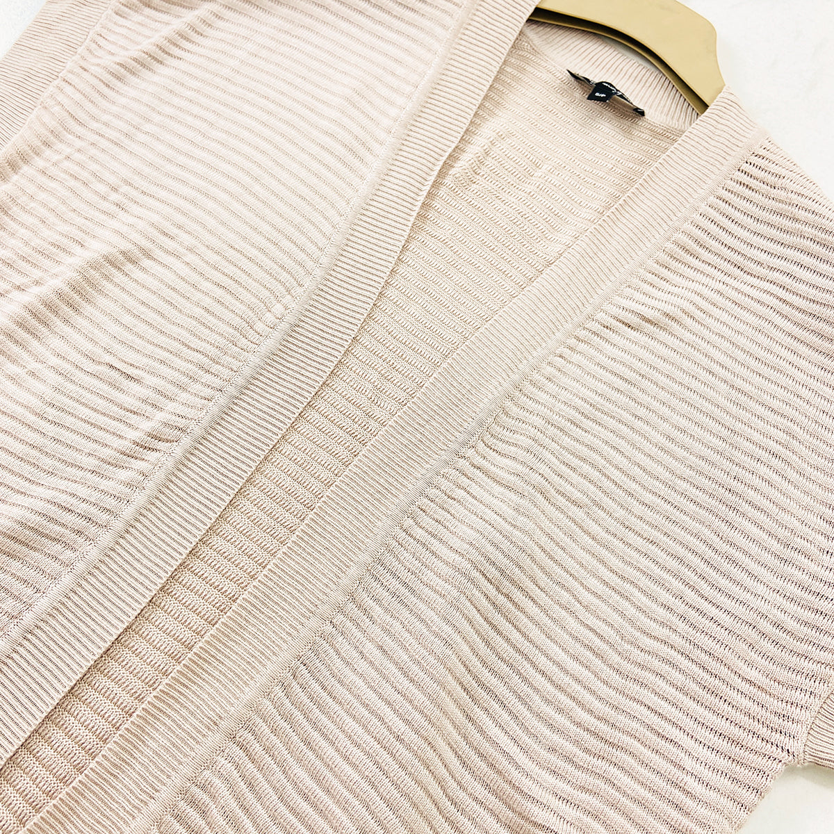 Womens Lightweight Open Front Short Sleeve Knitted Cardigan