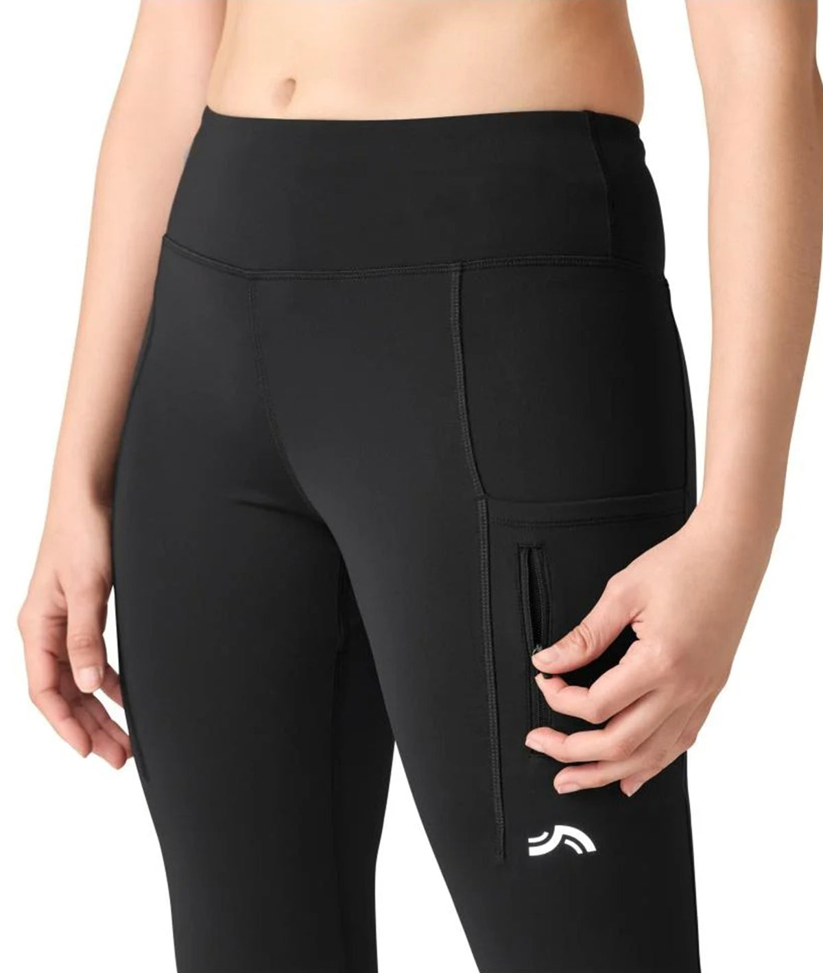 Womens High Waist Running Tights with Zippered Pockets