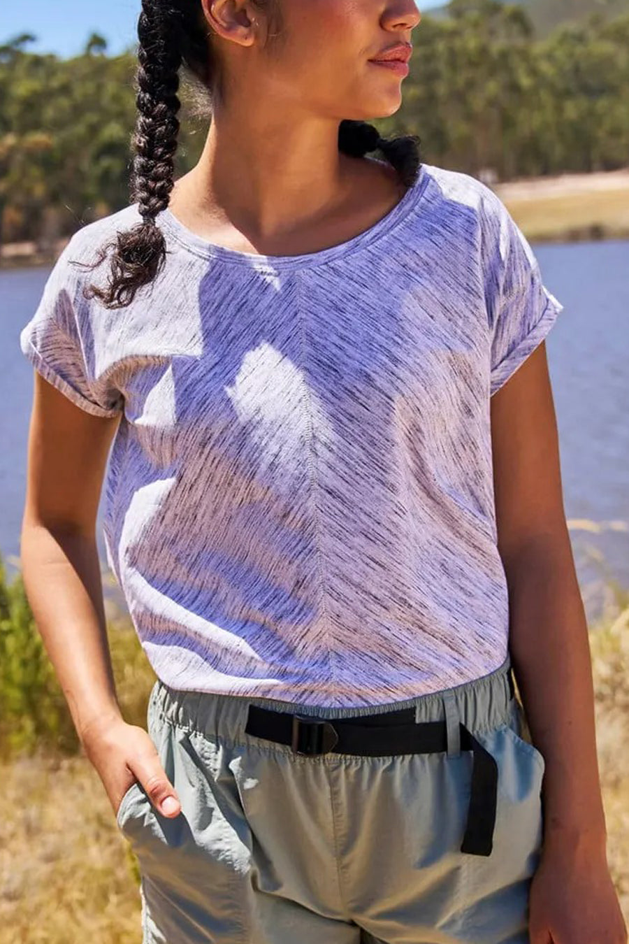 Women's Slouch Fit Round Neck Cotton T-Shirt
