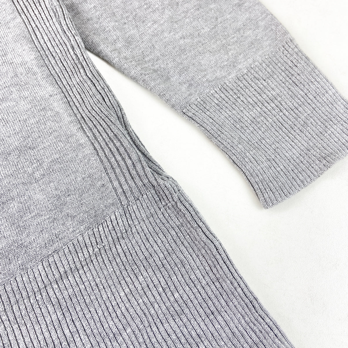 Womens Classic Open-Front Ribbed Hem Knit Cardigan