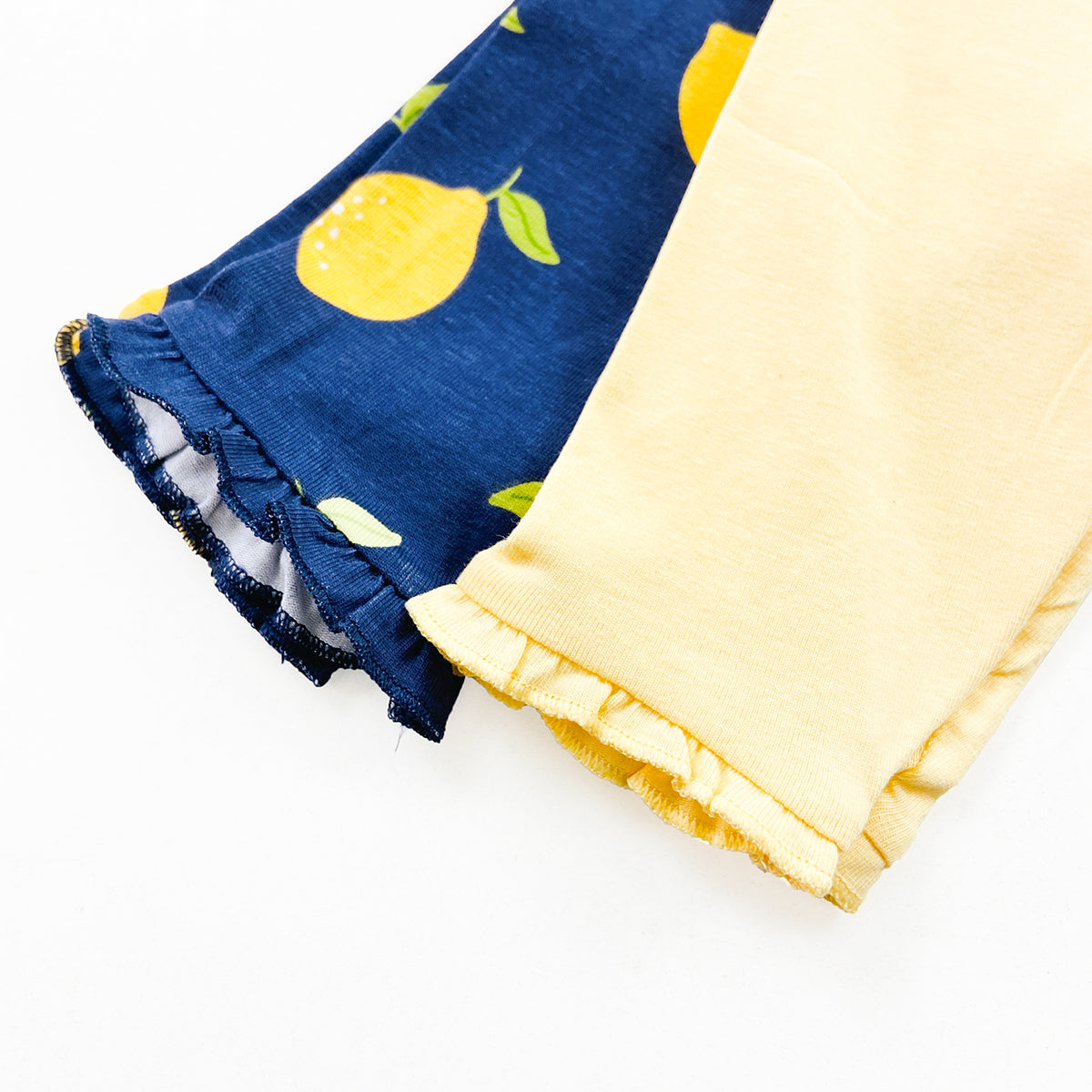 Pack of 2 Girls Cotton Stretch Leggings with Ruffle Hem