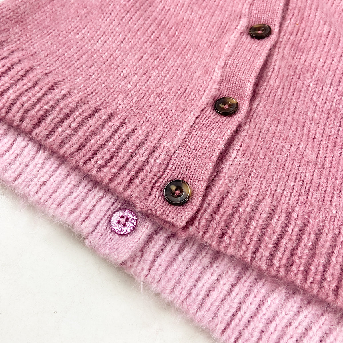 Girls Cable Knit Soft Cotton Cardigan Sweater