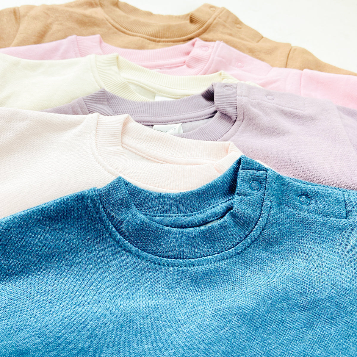 Baby Premium Soft Cotton Fleece Pullover Button Shoulder Sweatshirt