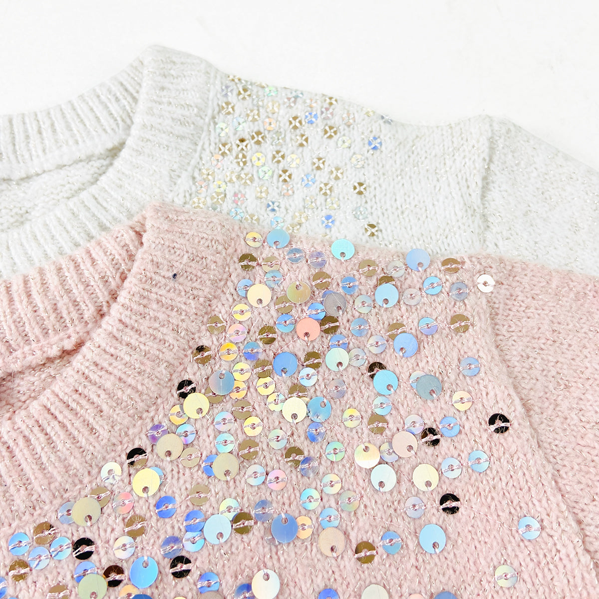Girls Sparkle Embellished Soft Knit Pullover Sweater
