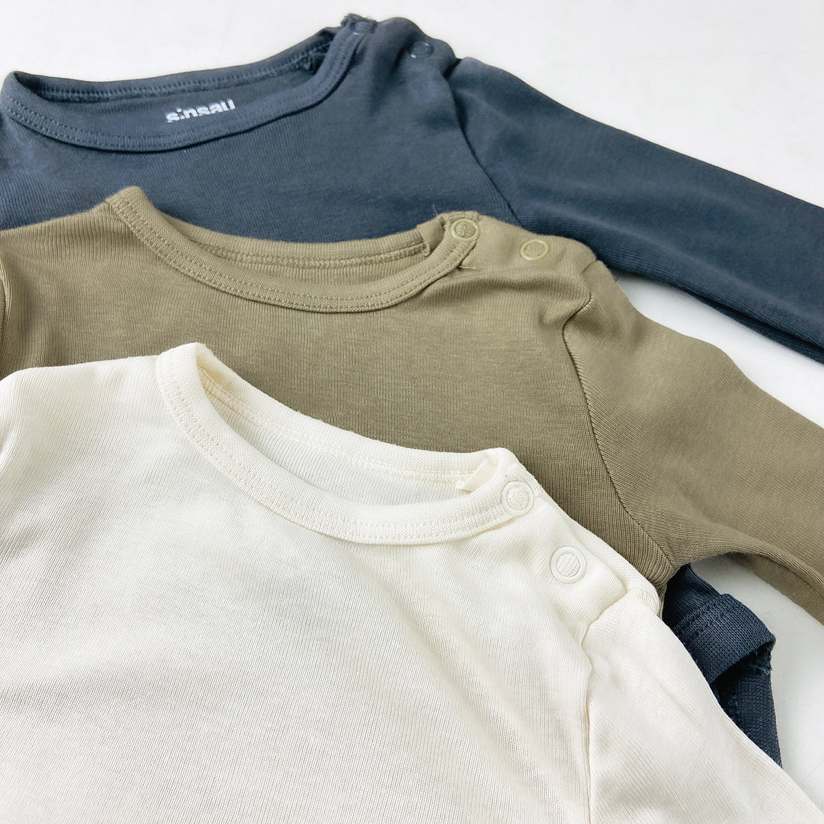 Pack of 3 Baby Long Sleeve Cotton Bodysuit Romper