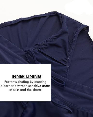 Womens Mid-Rise Swim Shorts with Inner Brief