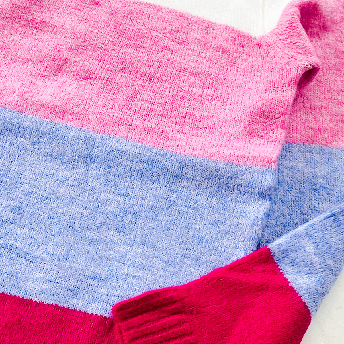 Girls Premium Soft Knit Striped Pullover Sweater