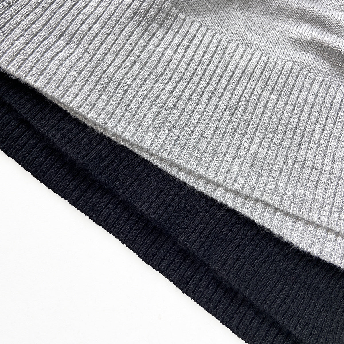 Womens Ribbed Trim Classic Open-Front Knit Cardigan