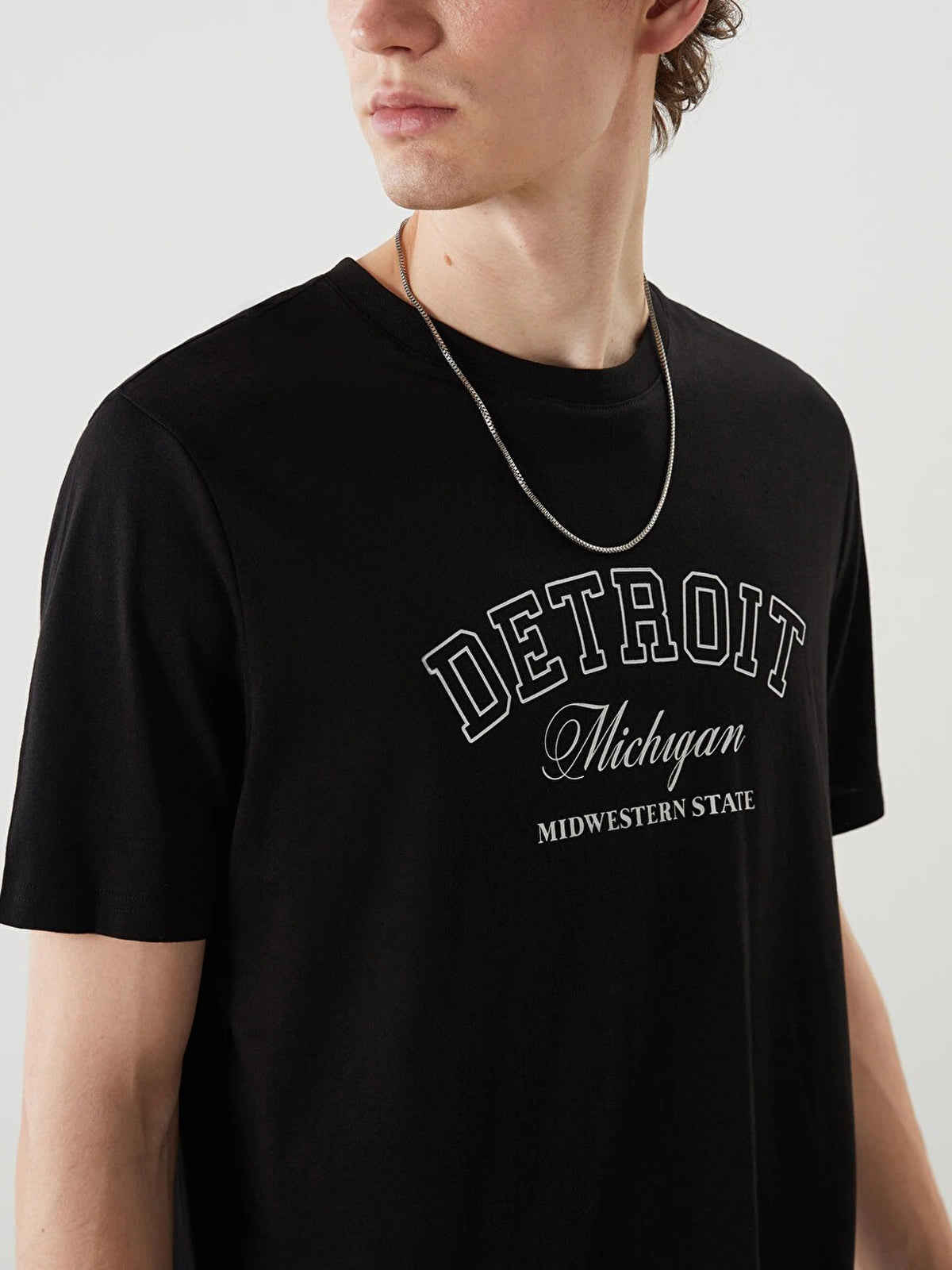 Mens Printed Crew Neck Cotton Jersey Casual T-Shirt