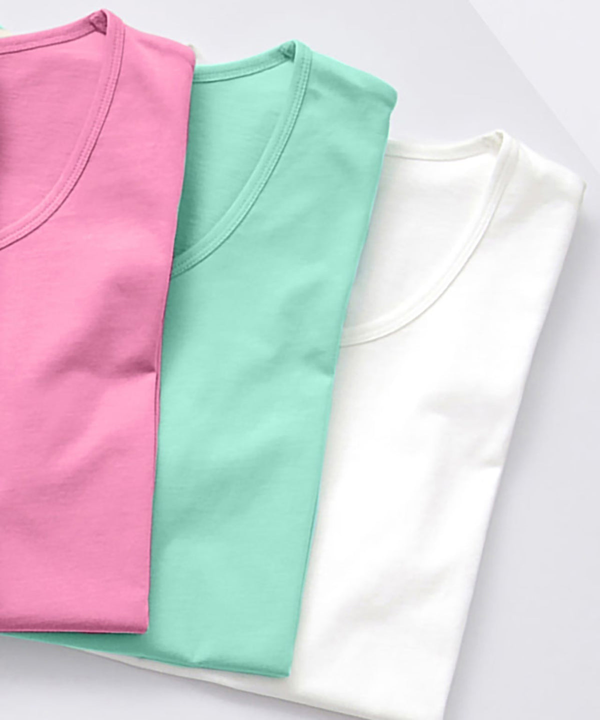 Womens Side Slit Scoop Neck Cotton T-Shirt