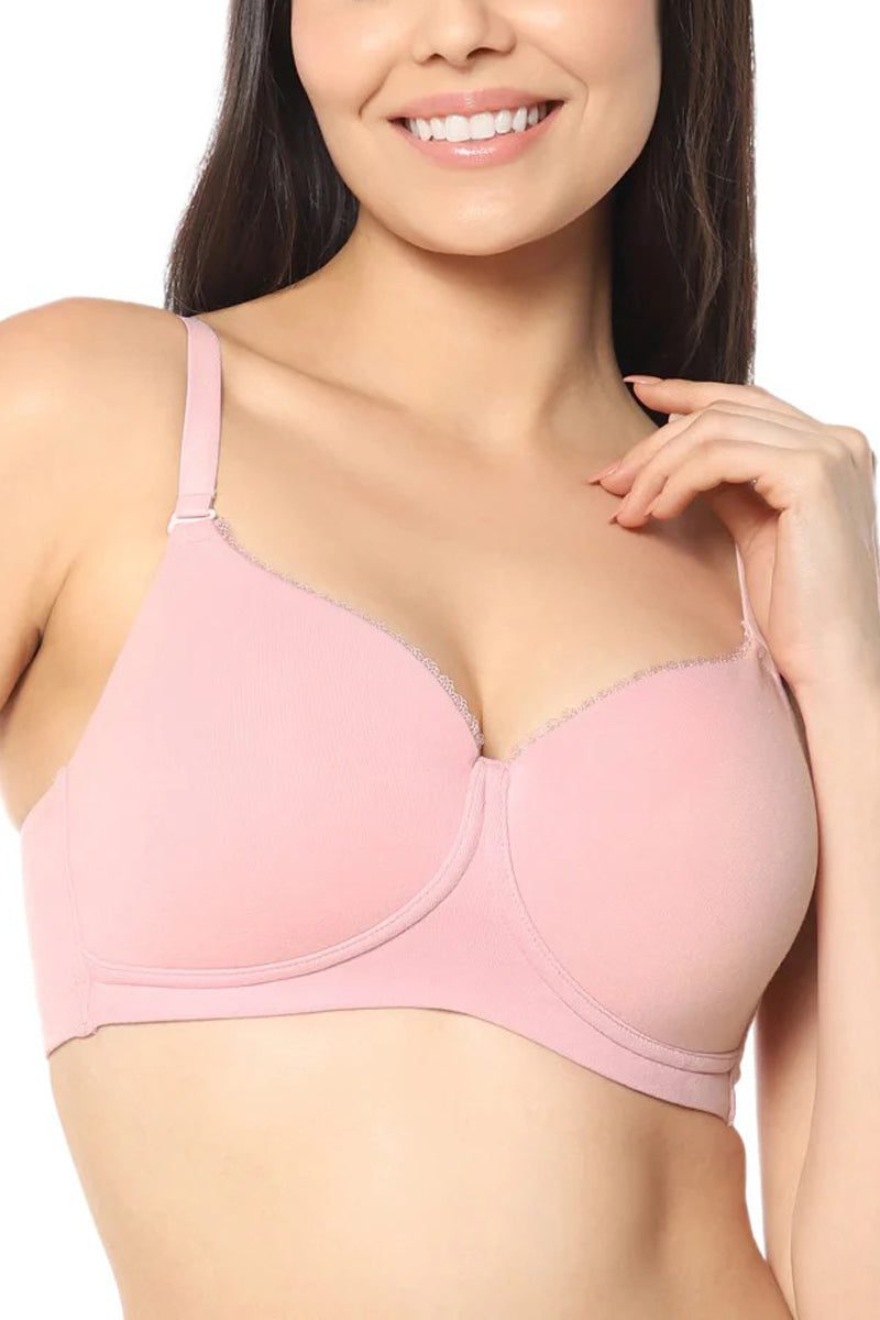 Womens Padded Non-Wired Cotton T-Shirt Bra