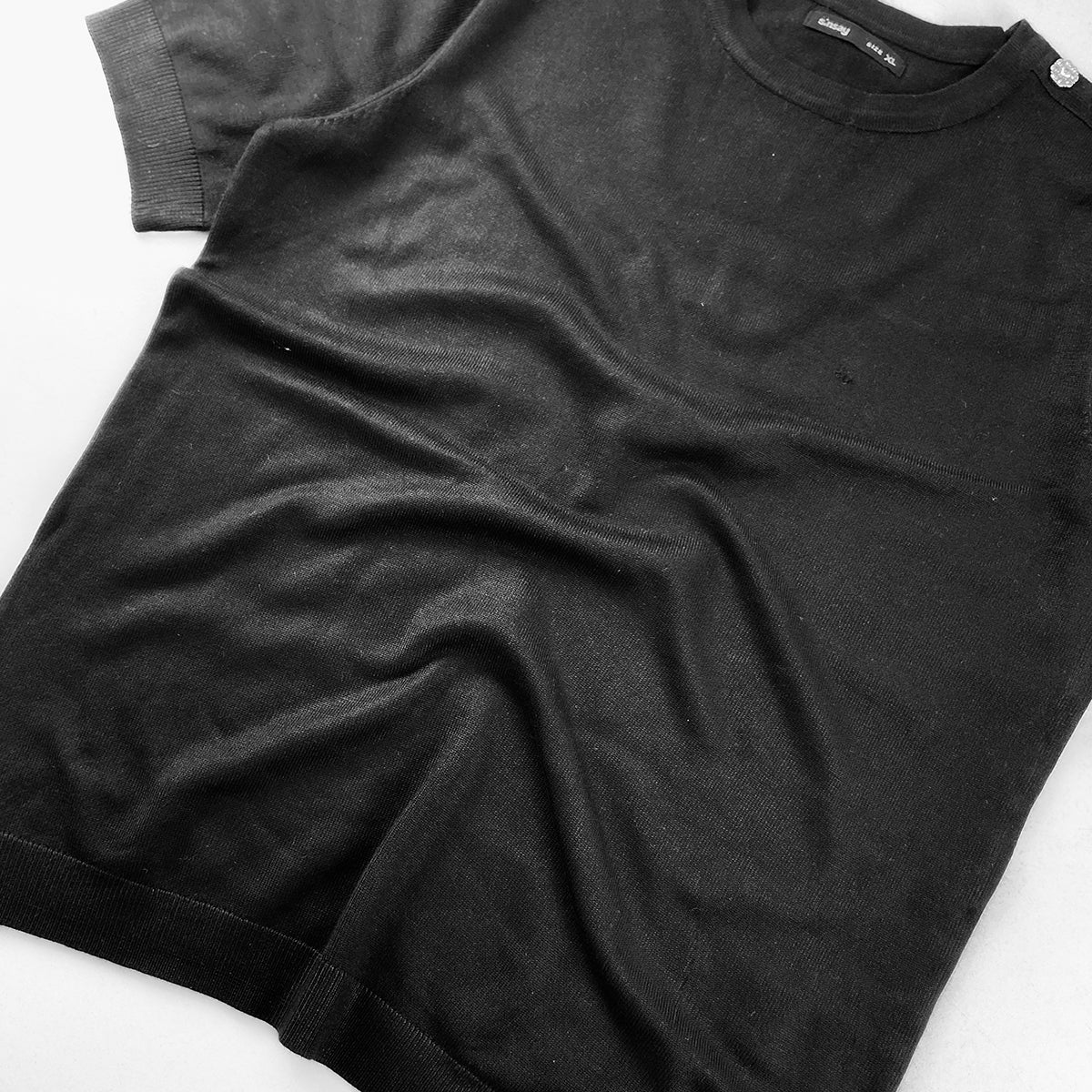 Womens Elegant Knit Short Sleeve Top