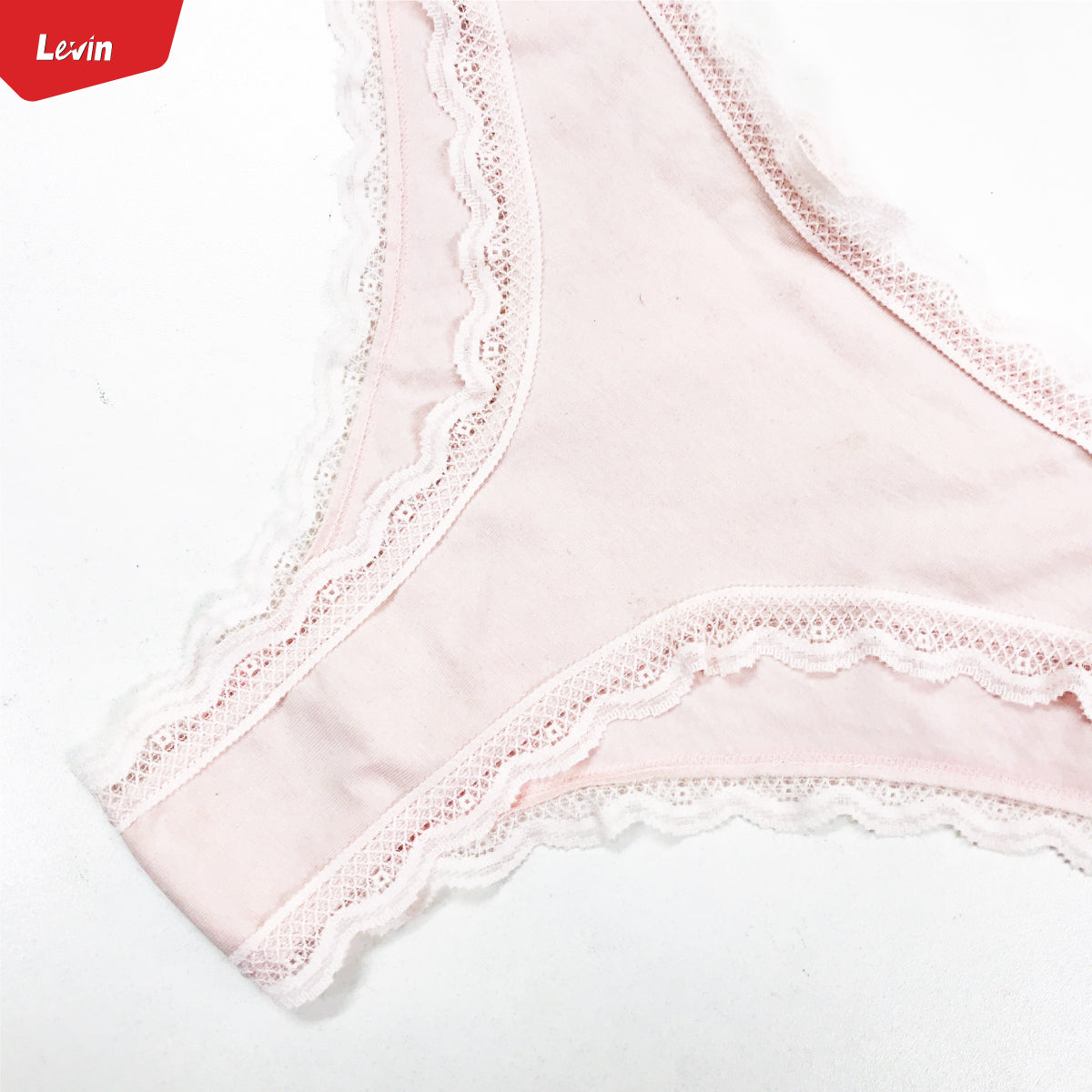 Womens Lace Cotton Brazilian Brief Panty