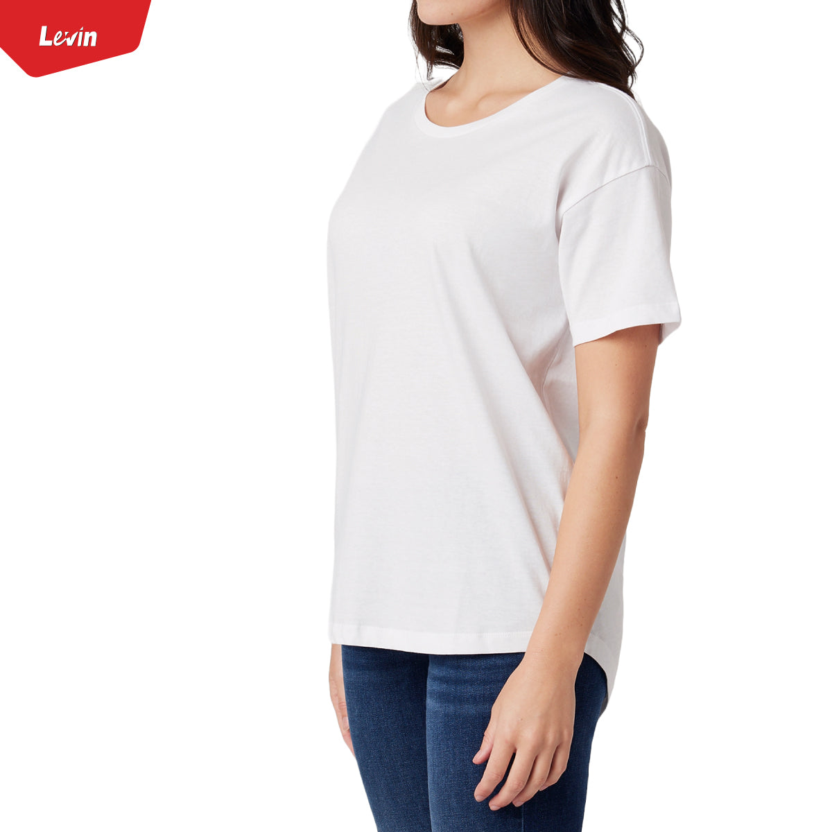 Womens Round Neck Short Sleeve Casual Cotton T-Shirt