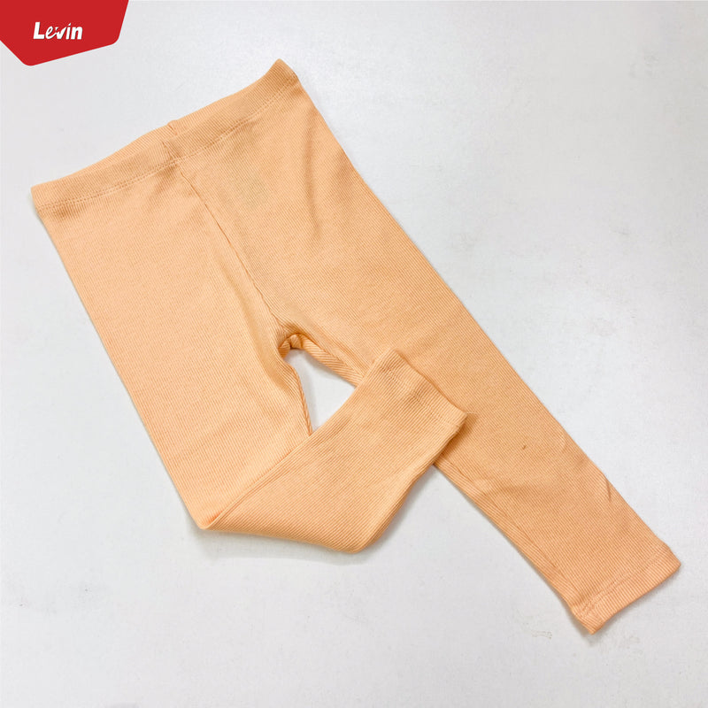 Teen Girls Solid Color Ribbed Cotton Trouser Leggings