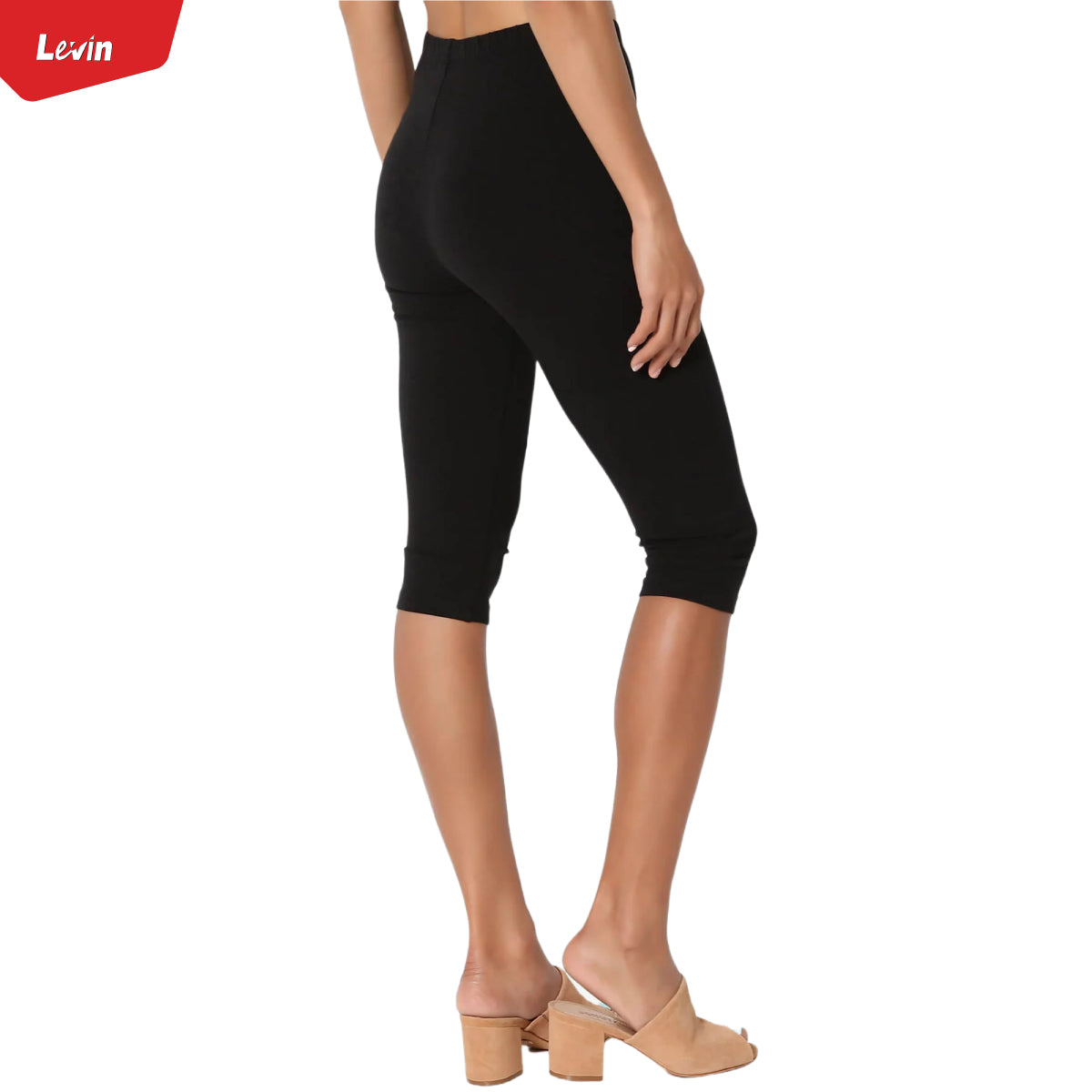 Women's 3/4 Basic Cotton Capri Leggings