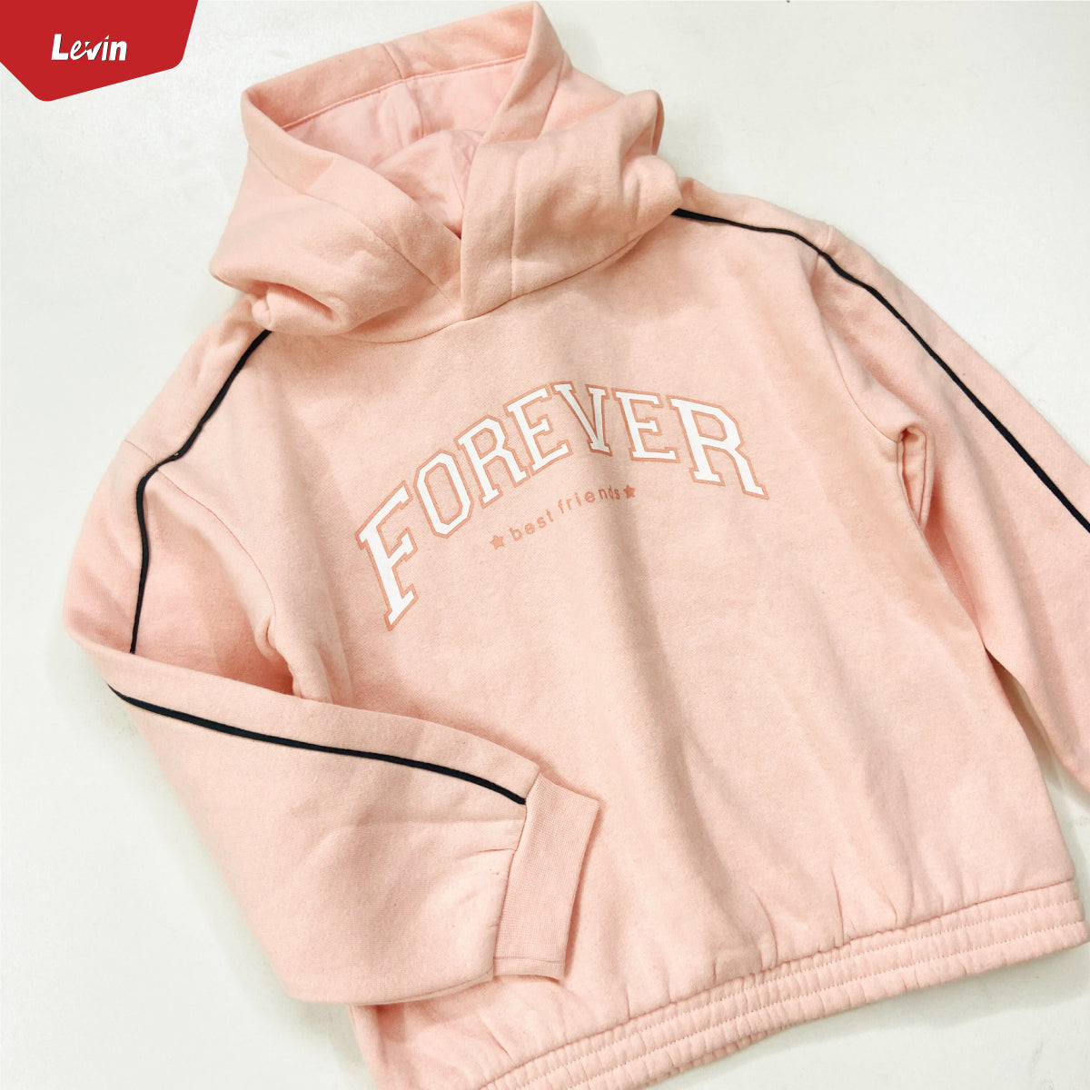 Girls Long Sleeve Pull Over Drawstring Hoodie