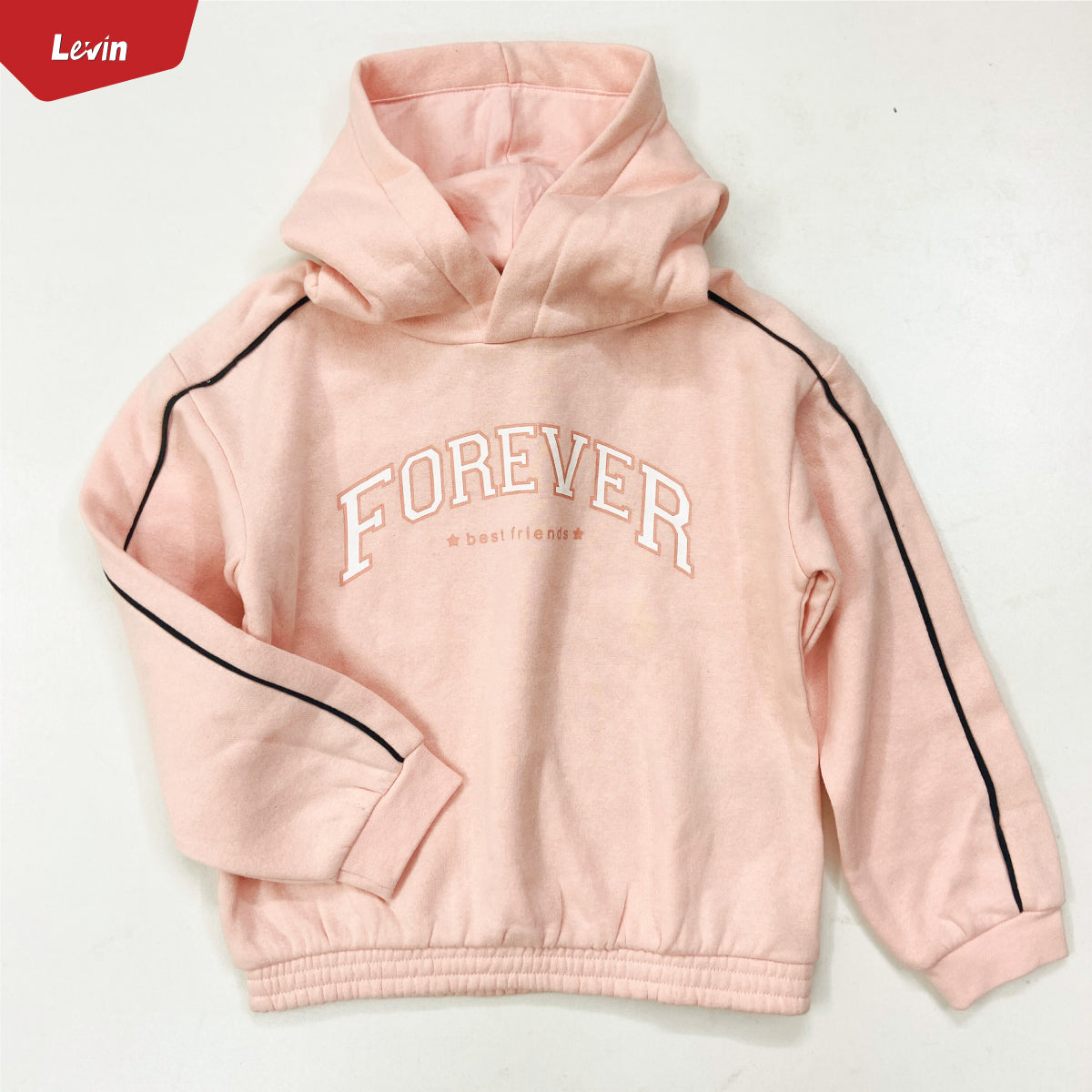 Girls Long Sleeve Pull Over Drawstring Hoodie