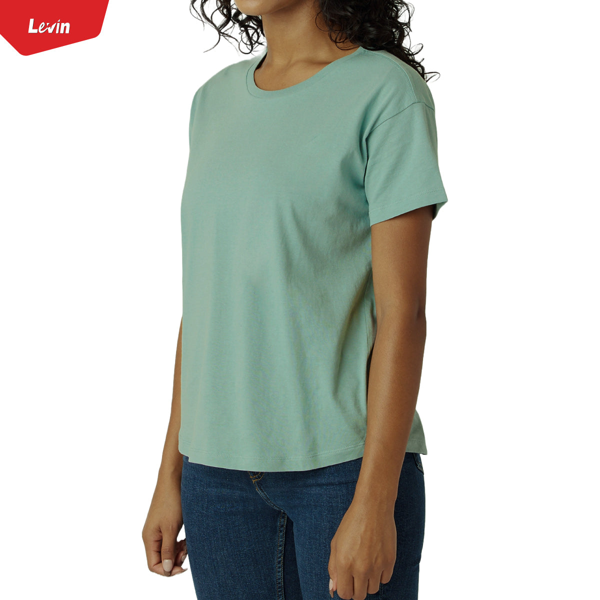 Womens Round Neck Short Sleeve Casual Cotton T-Shirt