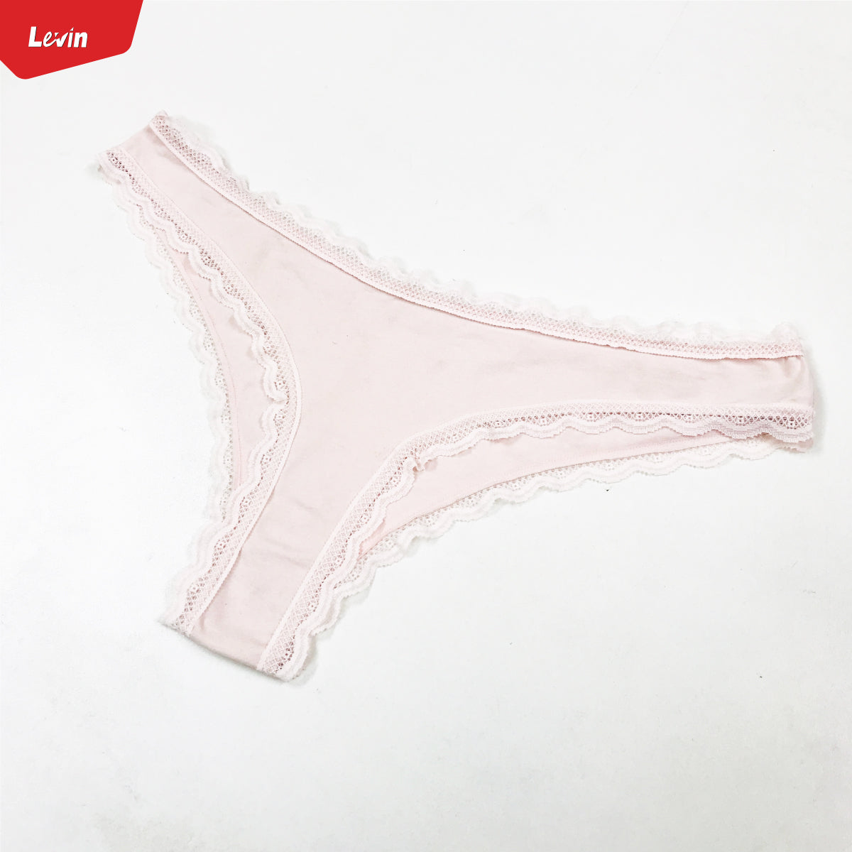 Womens Lace Cotton Brazilian Brief Panty