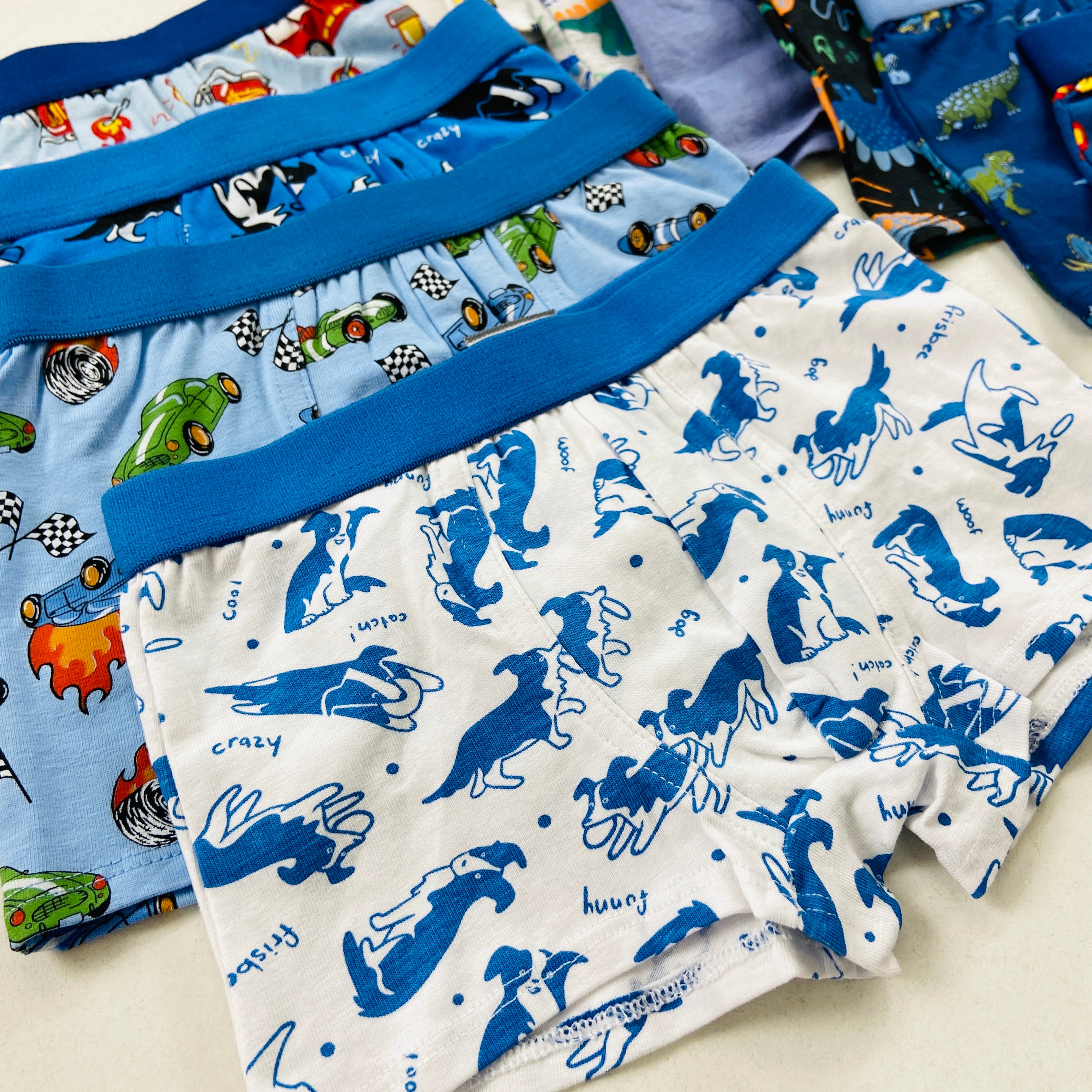Pack of 5 Boys Printed Soft Stretch Cotton Boxer Underwear Set