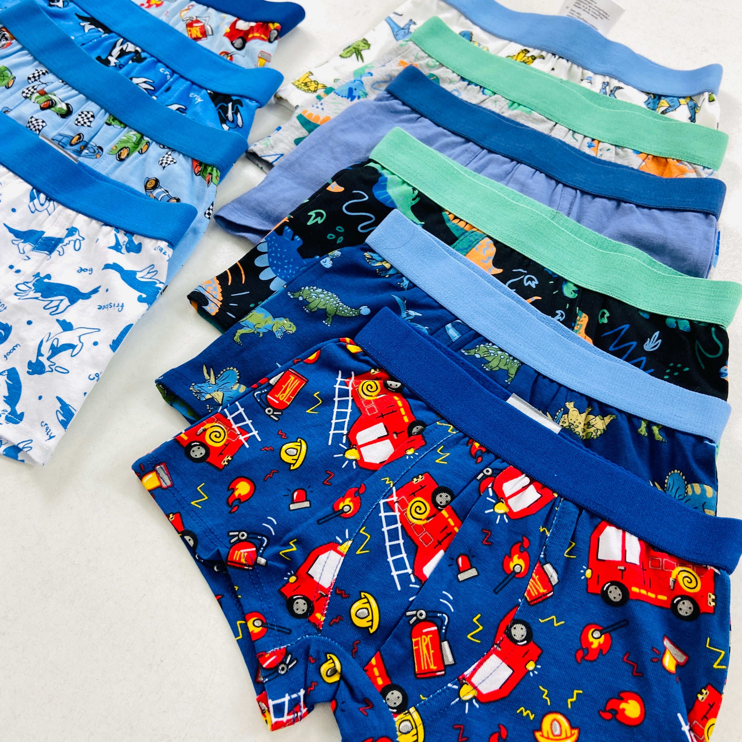 Pack of 5 Boys Printed Soft Stretch Cotton Boxer Underwear Set